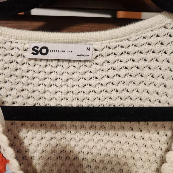 SO Women's Colorful Crochet Cardigan Sweater - Picture 2 of 4